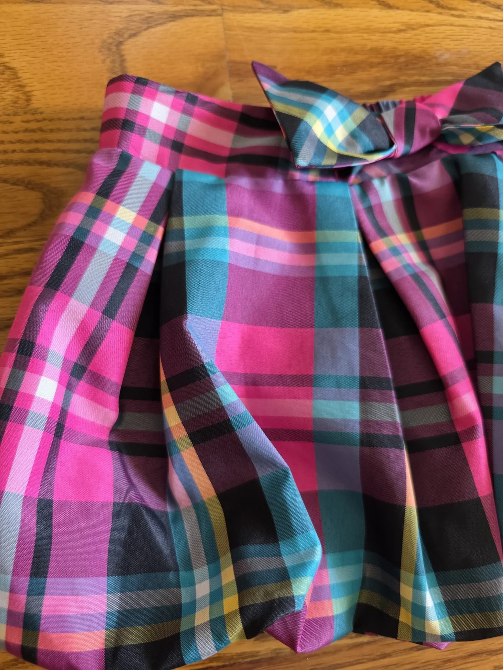 healthtex Pink and Blue Plaid Bubble Skirt